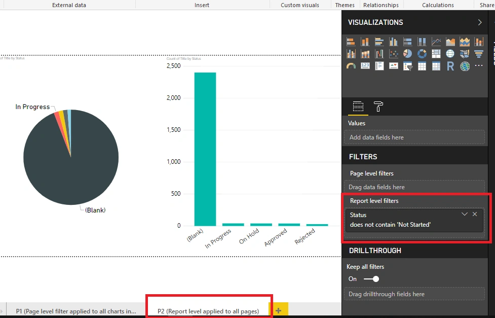 Power BI Page Level And Report Level Filters