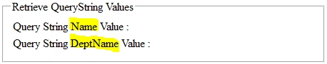 QueryString In ASP.NET