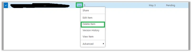 delete 