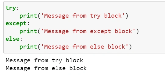 Try-Except-Else-Finally blocks in Python