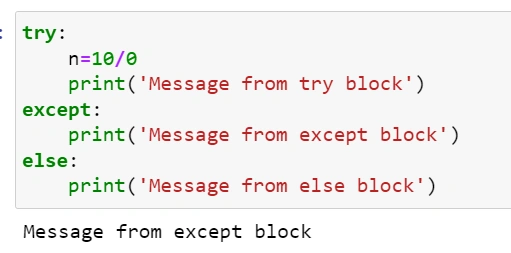 Try-Except-Else-Finally blocks in Python
