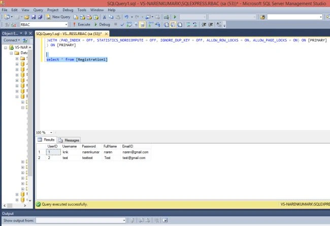 User registration
