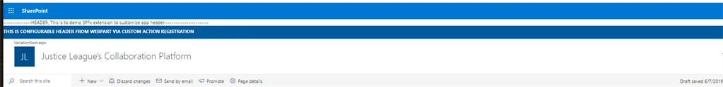 SPFx Resuable Webpart To Configure Header And Footer For Modern Pages