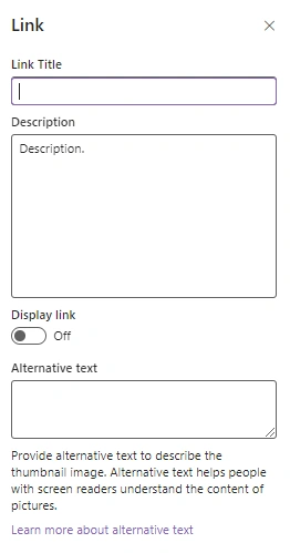 Link Web part in SharePoint