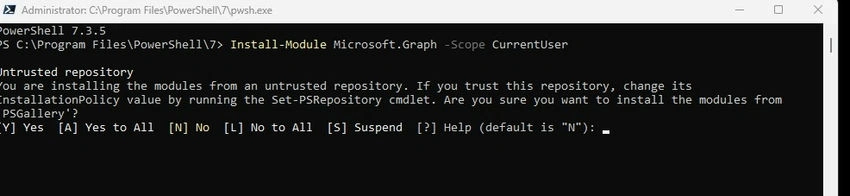 Install the Microsoft Graph PowerShell Module