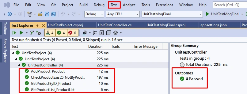 Unit Test using Xunit and Moq