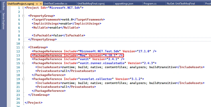 Unit Test using Xunit and Moq