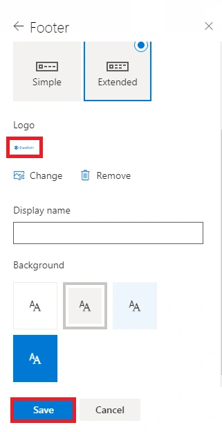 SharePoint Online Modern Site Footer