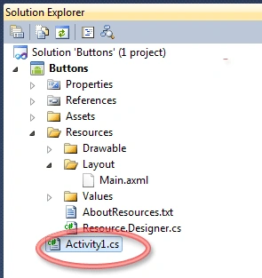 activity1.cs class in android