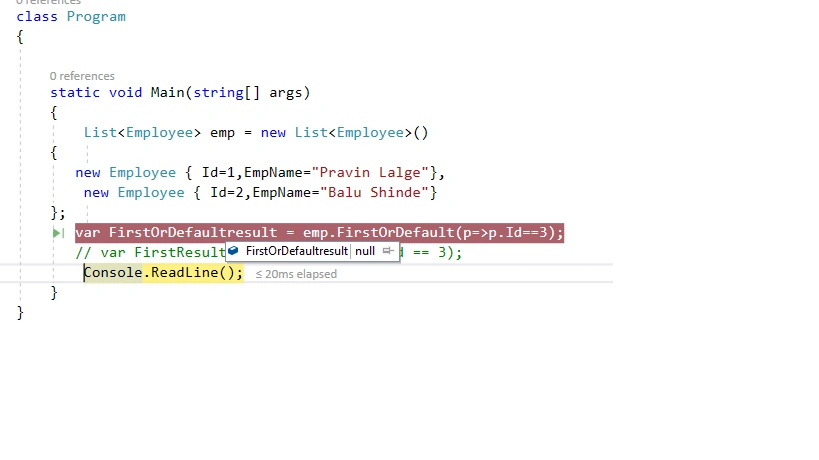 Difference between First() and FirstOrDefault()