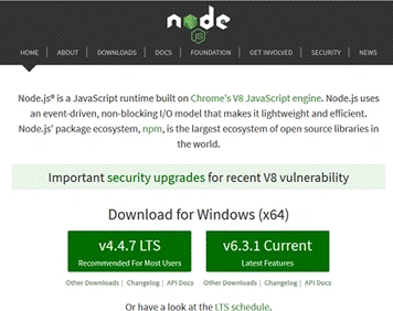 Install nodejs