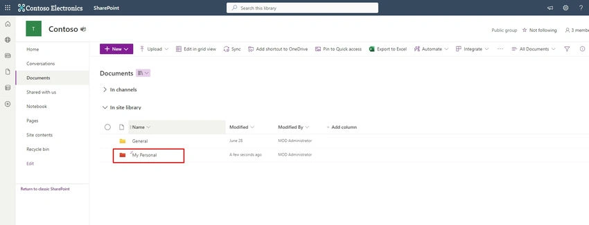 SharePoint and OneDrive color coded folder