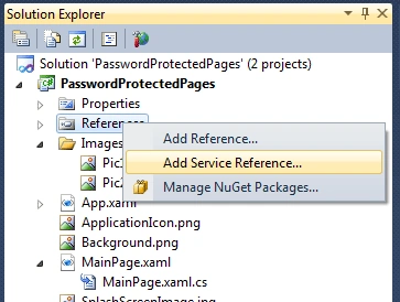 add service reference in windows phone 7