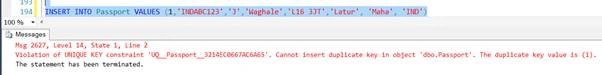 Working With SQL Table Constraints In Database