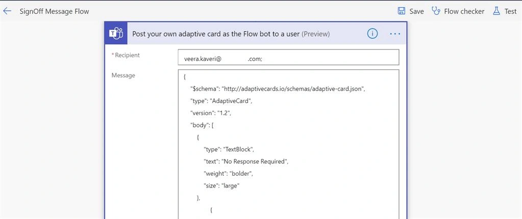 Flow To Send Shift Timings End Message Notification To MS Teams Users