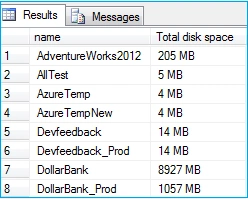 Get SQL Server Database Size