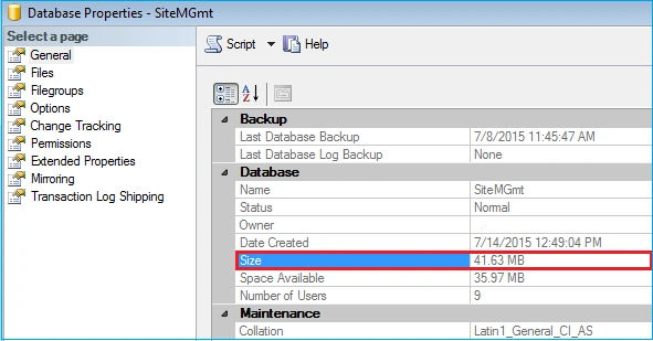Get SQL Server Database Size