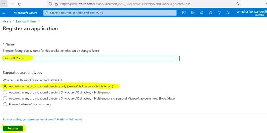 Azure AD Integration with Angular and ASP.NET Core Web API