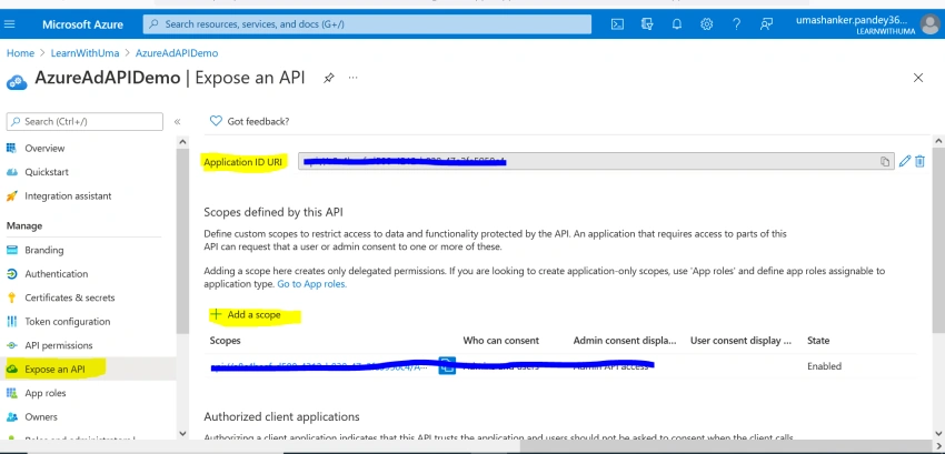 Azure AD Integration with Angular and ASP.NET Core Web API