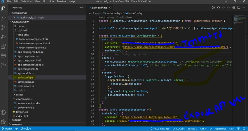 Azure AD Integration with Angular and ASP.NET Core Web API