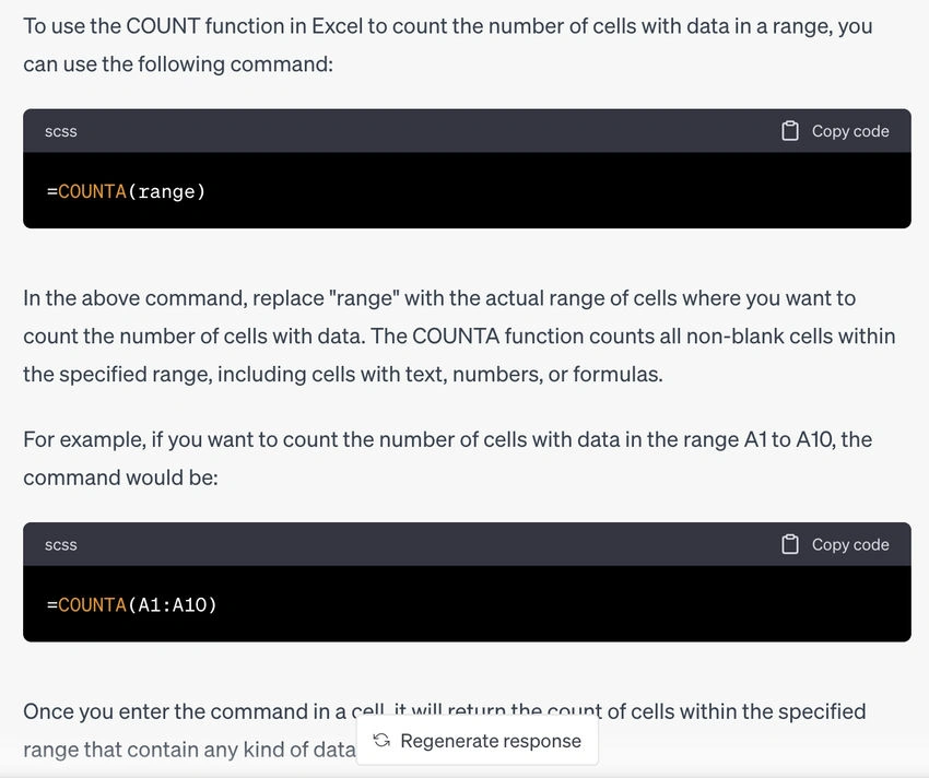 ChatGPT Output