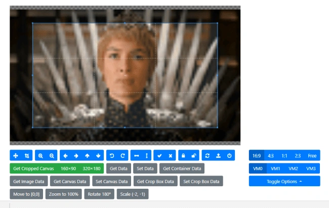Image Crop in JQuery HTML