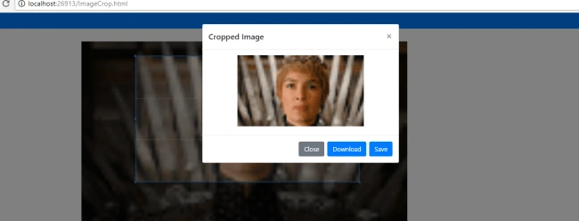 Image Crop in JQuery HTML