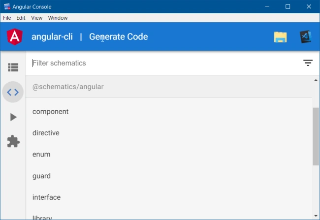 Angular Console UI For Developer