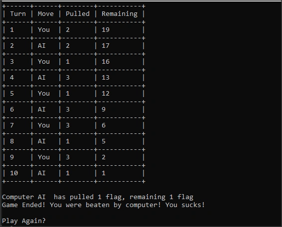 21 Flags Game Theory Puzzle with C# Delegate
