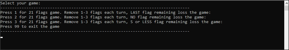 21 Flags Game Theory Puzzle with C# Delegate