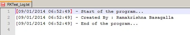 Log File Content