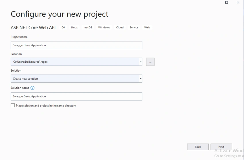 How to configure Swagger UI in Aspnet core web Api