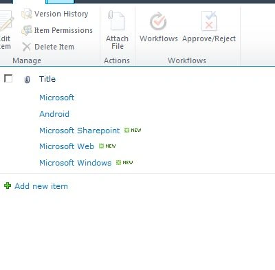 Add item in source list namely Department