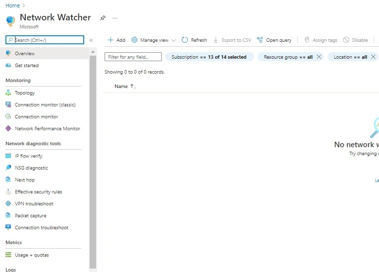 Azure Network Watcher
