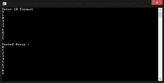 output of Quilsort