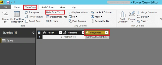 panel Transform tab