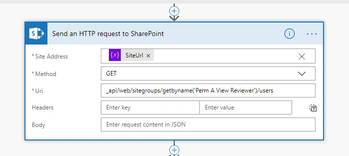 Send an HTTP request to SharePoint