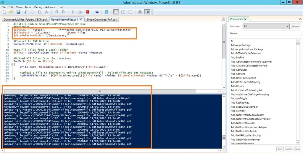 Simple Uploading PowerShell Script On A SP Online Library