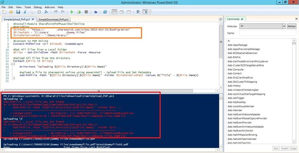 Simple Uploading PowerShell Script On A SP Online Library