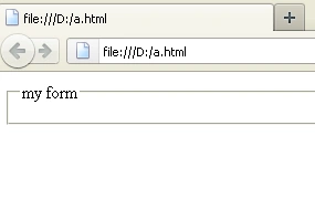 fieldset tag in html 5