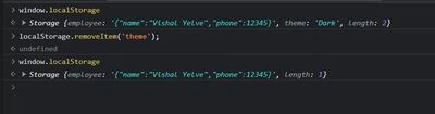 localStorage.removeItem()
