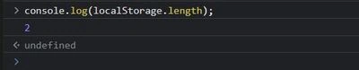 localStorage.length