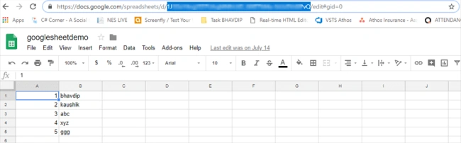 Google Live sheet