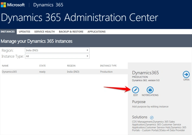 Reset your Dynamics 365