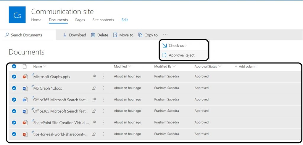 SharePoint Online : New Feature - Bulk Approvals for List and Documents