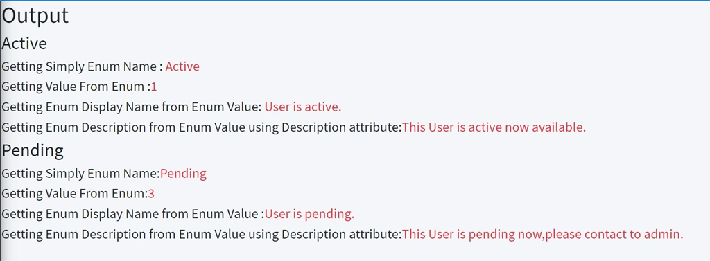Fetching Values From Enum in c#
