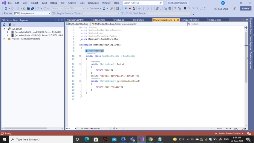 Routing In MVC Application