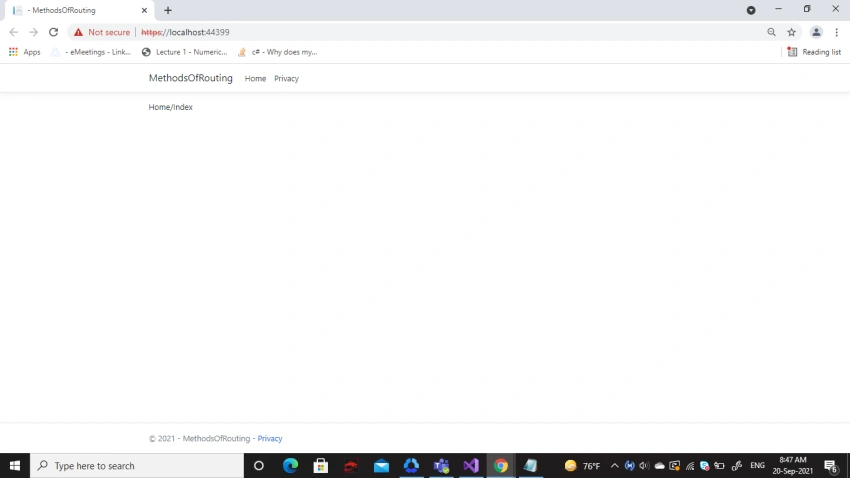 Routing In MVC Application