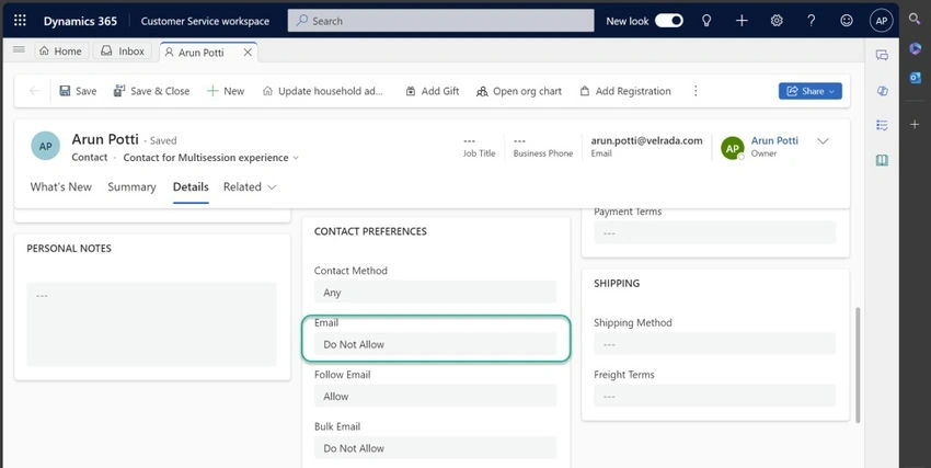 Contact Preferences