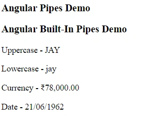 Custom Pipes in Angular